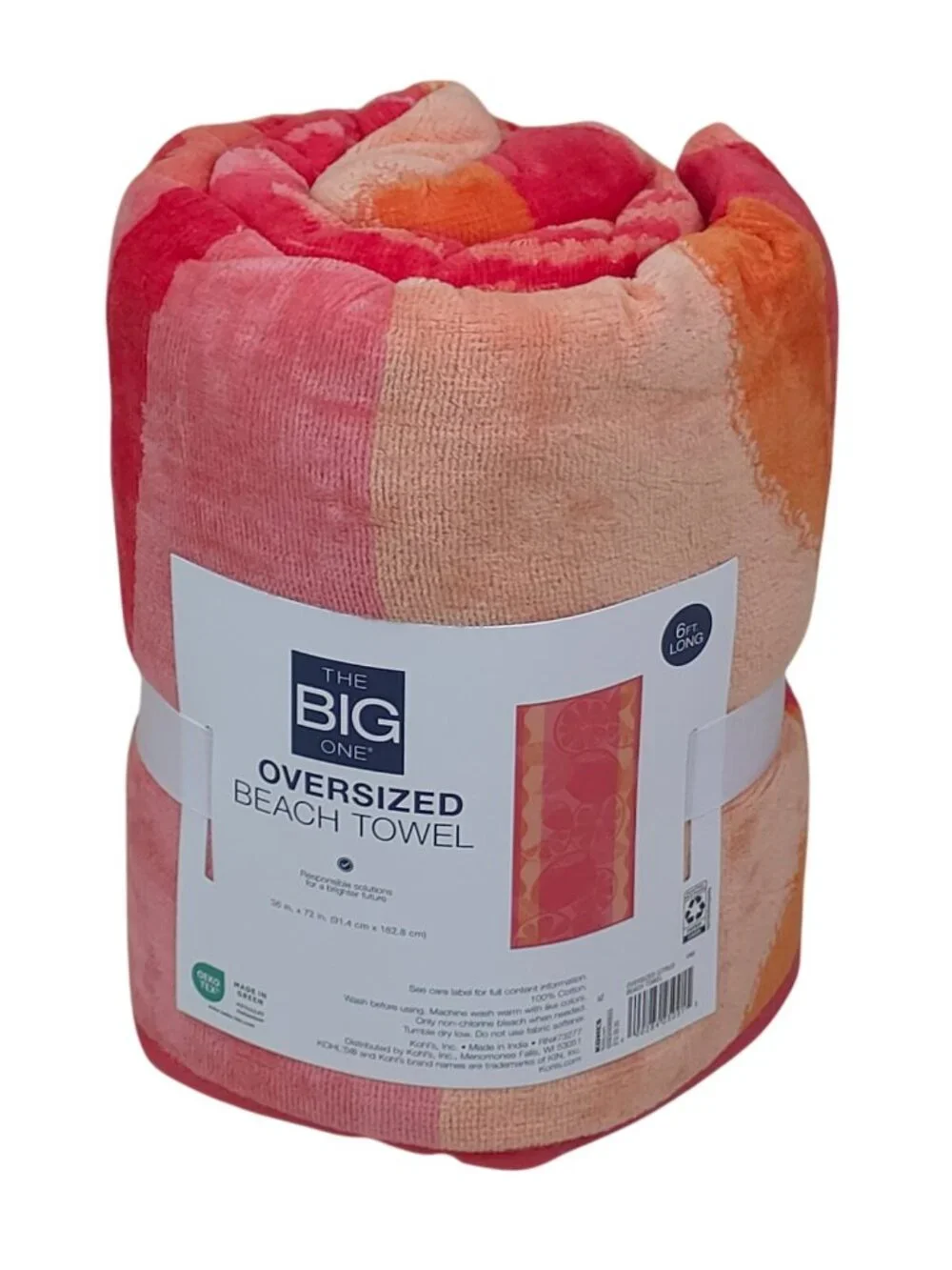 The Big One Oversized Citrus Beach Towel 36